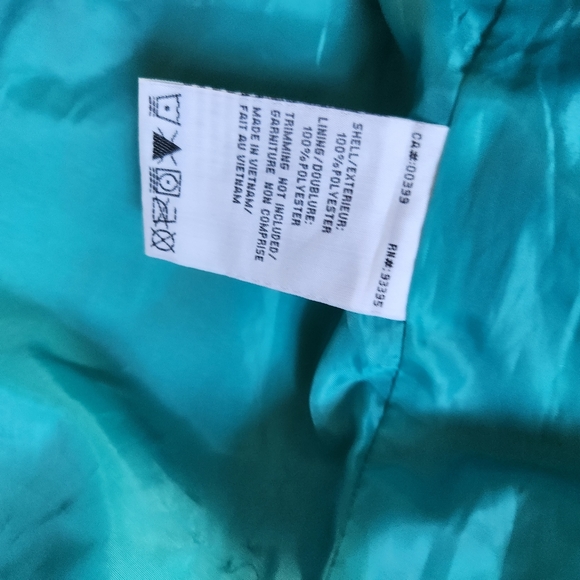 Nygard Black Label turquoise spring rain jacket in xs - Picture 5 of 8